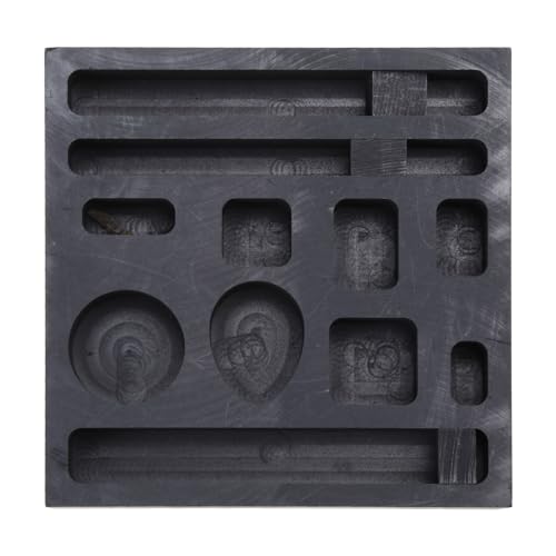 LIANXUE Graphite Casting Ingot Mold 11 Holes Metal Refining Scrap Bar Metal Melting Casting Mould for Melting Casting Refining