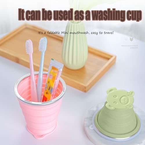 BCBF 2 Pezzi Tazza da Viaggio Pieghevole,180Ml