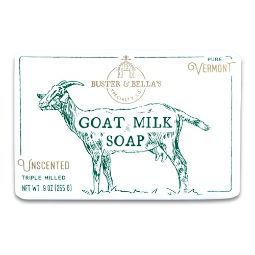 Buster & Bella's Unscented Triple Milled Goat Milk Soap - Sensitive Skin, Cruelty & Fragrance Free