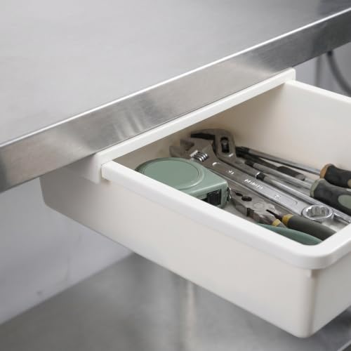 Veemoon set de 3 cajones adhesivos ocultos para escritorio, organizador extraíble sin taladro para oficina, cocina y dormitorio, tamaños pequeño, mediano y grande, ahorro de espacio miniatura 7