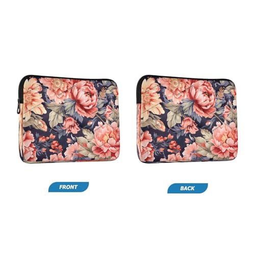 Funda para portátil 13-14 pulgadas impermeable con diseño floral naranja miniatura 2