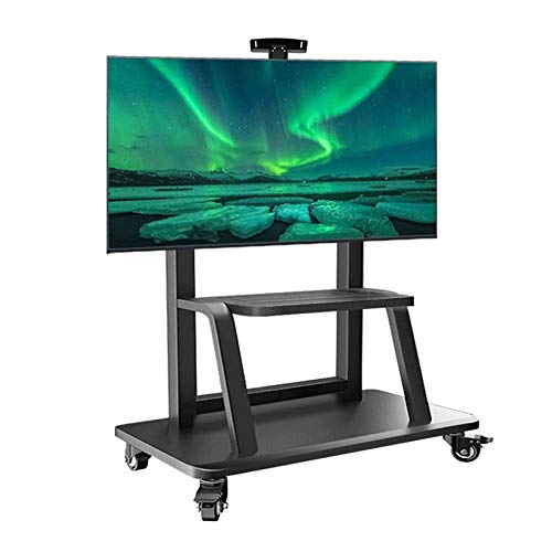 JNWEIYU Universal Mobile Cart TV Stand,Heavy Duty Universal Rolling TV Stand Mobile TV