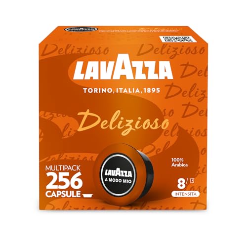 Lavazza, A Modo Mio Delizioso, 256 Capsule Caffè | con Note Aromatiche di Fiori, 100% Arabica, Intensità 8/13, Tostatura Media