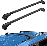 YITAMOTOR Roof Rack Cross Bars Compatible for 2014-2019 Kia Soul, Aluminum Cargo Carrier Rooftop Luggage Bike Crossbars with Side Rails, Black