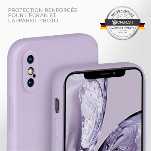 Coque iPhone X silicone protection souple iPhone XS lilas