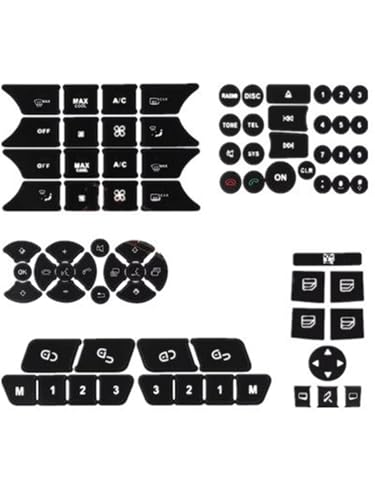 Kit réparation boutons console Mercedes W204 W212 W176 autocollant rénovation