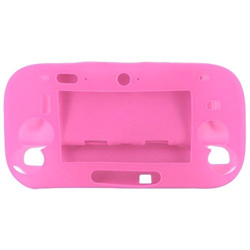 Skque Silicone Gel Protection Case Cover for Nintendo Wii U Gamepad, Pink