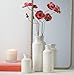 Sullivans White Ceramic Vase Set, Farmhouse Decor, Home Decorative Vase, Vases For Your Kitchen, Bedroom, Office, Living Room, Bathroom, & Shelf Centerpiece Table Decorations (CM2333)