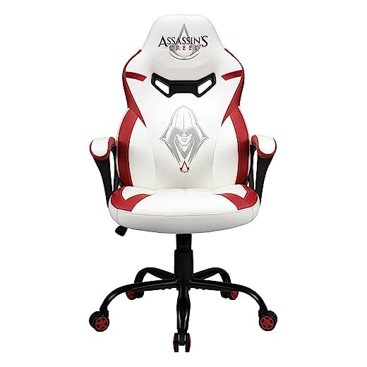 Subsonic Assassin'S Creed - Silla Gaming Junior - Asiento Gamer para Escritorio - Sillon de Oficina - Blanca Licencia Oficial