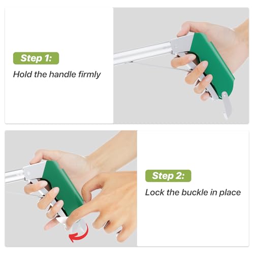Image of 50 inch Folding Snake Grabber Tongs, Stainless Steel Snake Catcher Tool | Wide Jaws & Non-Slip Handle - Humane Reptile Handling Stick for Outdoor, Yard, Farm & Camping Use