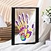Suzile DIY Handprint Kit for New Parents - Mother's Day Father's Day Gifts,Baby Handprint Frame with 5 Acrylic Boards & 6 Colors Paint,Family Keepsake Craft for First-time Moms Dads(Black)