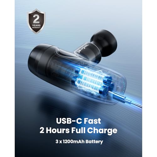 Mini Massage Gun with Heat Therapy, Bob and Brad M7 Plus Portable Deep Tissue Muscle Massager Gun, Percussion Pocket-Sized Massage Gun for Pain Relief & Muscle Recovery, Gifts for Women Men - 7