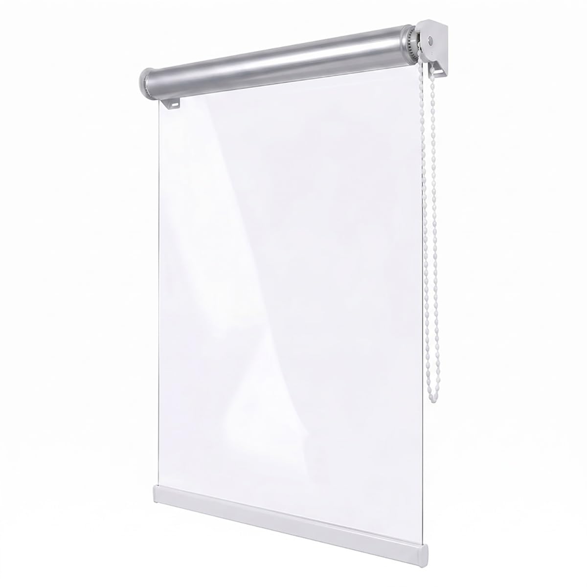 Transparentes HD-PVC-Rollo, wetterfest, wärmedämmend, robuster Zugluftstopper ohne Kordel für Terrasse, Balkon, Veranda, Garage, Wintergarten. Klare Sicht, pflegeleicht, sehr langlebig(95Wx190Hcm)