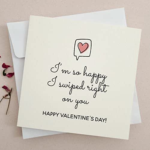 Amazon.com: XOXOKristen Happy I Swiped Right Valentine's Day Card, Cute ...