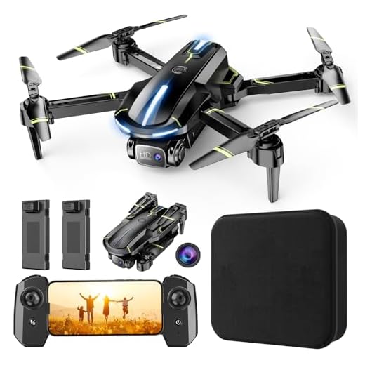 Drone with Camera 1080P HD FPV Foldable Mini Drone for Beginners Kids Adults, Drone with One Key Take Off/Landing, Gesture Selfie, Altitude Hold, 3D Flip, Easy to Fly, 2 Batteries, Toys for Boys Girls