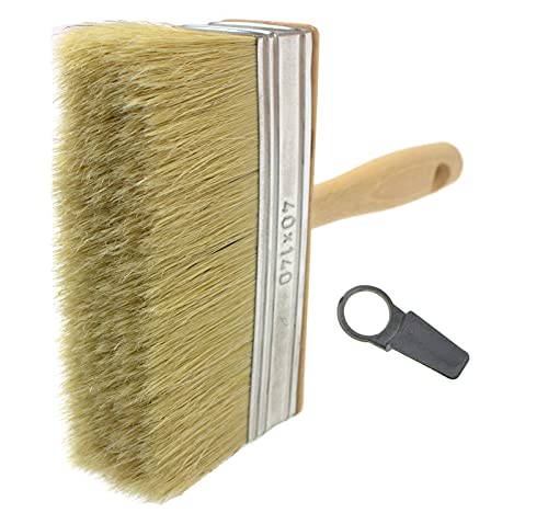 Tapezierbürste, natürlicher Malerpinsel, Malerbürste, Zaunpinsel, Natural Bristle Hair, 40x140