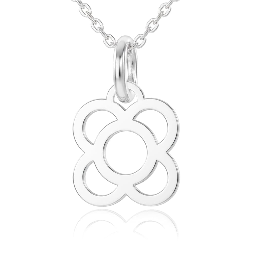 Collar mujer plata con Panot Flor de Barcelona - Colgante mujer de la famosa baldosa Barcelona - Este regalo original se envía presentado en una cajita para regalar