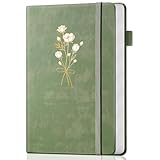 Ovesmusl Journal for Girls Women Journals for Writing 100GSM A5 Leather Notebook for Girls Ages 8-12 College Ruled 192 Pages Flower Diary with Heart-Shaped Shadow 8.3