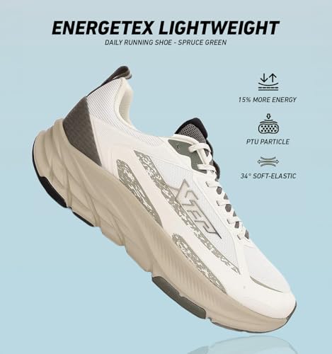 Image of XTEP Energetex Men's Running Shoes | Lightweight Breathable Daily Trainer Sneakers | Cushioned Athletic Sports Shoes