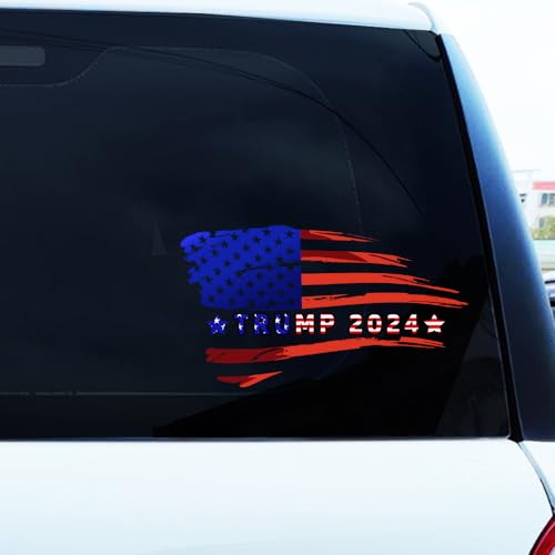 2 adesivi Trump Fight, Trump peeking 2024, adesivi in vinile con bandiera americana Trump arrested shot Still Fighting, adesivi per paraurti per auto, camion, finestre, laptop, ottimo regalo per