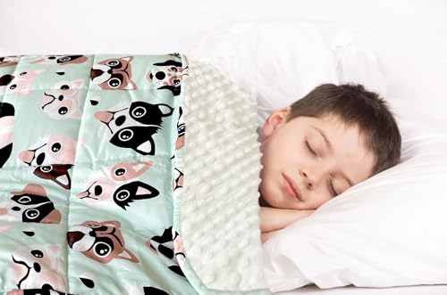 rejuvopedic Weighted Sensory Bedding Blanket (Size:104x152cm - 7 lbs)-Puppy