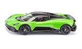 Siku 1127 Aston Martin Valhalla Supersportwagen mit aerodynamischer Karosserie, Metall, Grün, Futuristisches Spielzeugauto für Kinder und Sammler