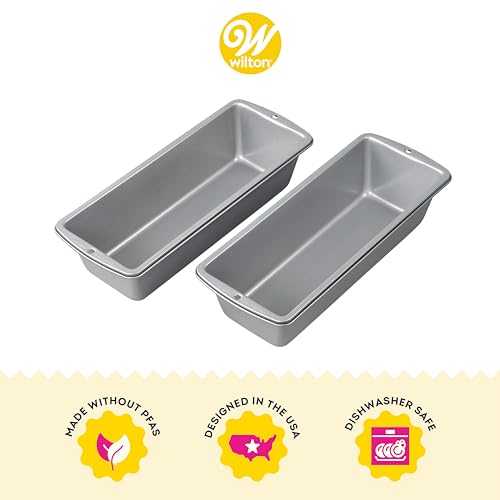 image for Wilton Non-Stick Loaf Pans, Baking Pans For Oven Non-Stick Steel Loaf 