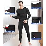 Mens Thermal Underwear Set with Lightweight Ultra Soft Fleece Lined,Long John Set, Skiing Base Layer - Image 3