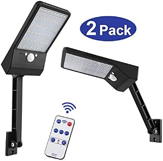 Aqonsie 48 Led Remote Solar Lights Outdoor 180° Adjustable Angle Security Night Light
