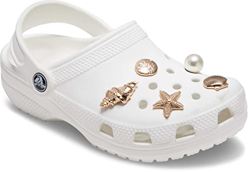 Image of Crocs Unisex's Jibbitz Shoe Gold Multi Pack, Bling Charms, Holiday at The Sea, 5 Pack