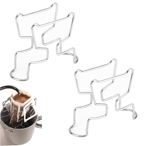 UtySty 2 Pack Portable Coffee Filter Paper Bag Holder Stand