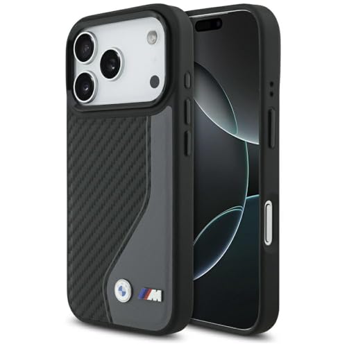 Coque BMW M iPhone 17 Pro MagSafe anthracite carbone antichoc