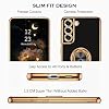 YINLAI Design for Samsung Galaxy S21 FE 5G Case, with Rotatable Ring Holder Magnetic Kickstand Stand Women Girls Soft Silicone Slim Shockproof Protective Phone Cover 6.4 inch, Black - Thumbnail Image 3