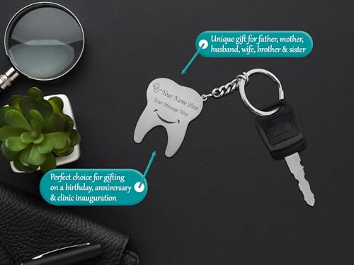 Image of SAVRI Personalized Stainless Steel Keychain | With Name Engraved | Premium Gift | Keyring for Office & Gifting