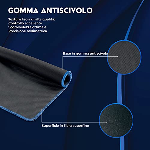 Anka Tappetino Mouse da Gaming per Scrivania [78x30cm] - MousePad per PC Ergonomico - Mousepad - Immagine 2