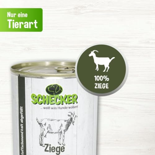 Schecker Nassfutter - 100% Ziege PUR - 6 x 410g