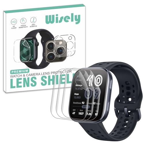 Image of Wisely |Pack of 3pc| Screen Guard Protector For Amaz fit Bip 6 1.97 inch Anti Shock, Anti-Scratch, HD Clear, Full Cover