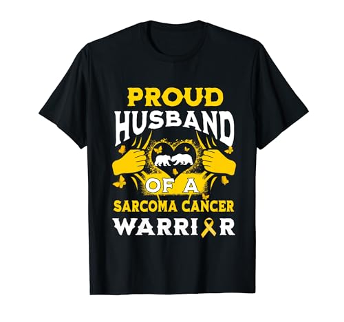 Proud Husband Of A Sarcoma Cancer Warrior Awareness Month T-Shirt
