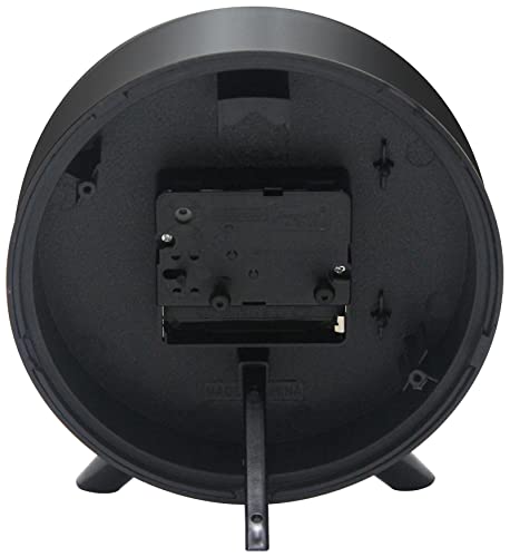 Infinity Instruments Plastic 5.75" Indoor Tabletop Alarm Clock with Quartz Movement for Accurate Time Keeping, Black by Infinity Instruments - Image 2
