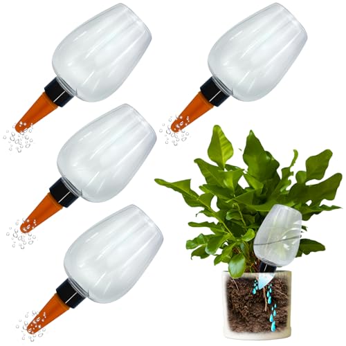 Shyllin Sfere per Irrigazione – Confezione da 4 Globi per Irrigazione Piante, Sfere Irrigazione Piante, Palline per Irrigazione per Giardini e Balconi, Perfette per l'Uso Durante Le Vacanze (Rosa)