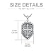 Swordgod Cross Shield Necklace 925 Sterling Silver Armor of God Mens Pendant Shields of Strength Necklace Men Valentines Day Gifts for Husband Templar Crusade Religious Faith Pendant