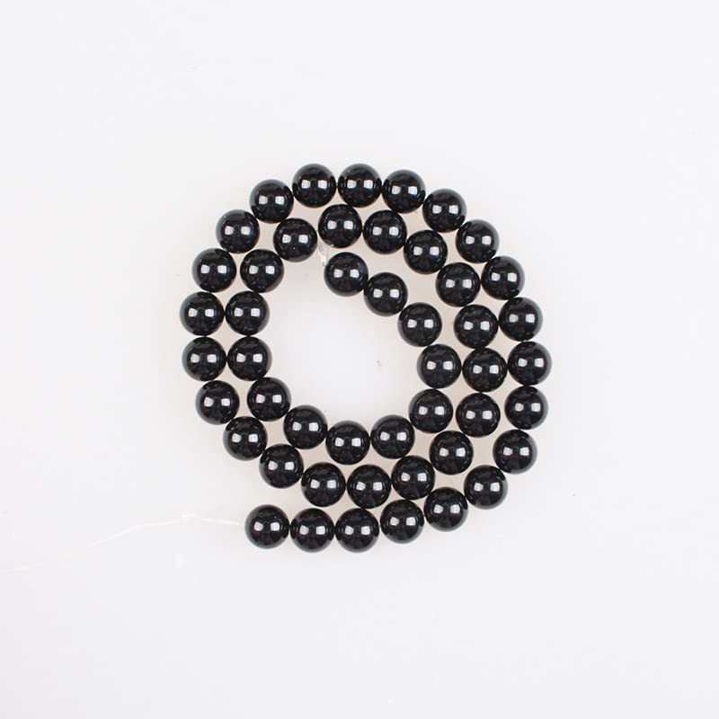Perline di Pietra Naturale Tormalina Nera Perline di Pietra Gemma Perline Sfuse Rotonde 4 6 8 10 12mm Per Braccialetti Collana Creazione di Gioielli Fai da te 12mm Intorno a 31bea