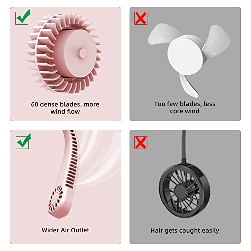 Homesen Ventilador e Ar Condicionado Portátil Ventilador de Pescoço Portátil Ventilador Sem Lâminas