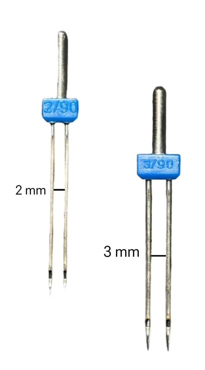 Zenith 2 Twin Needles and 1 Premium Bobbin Case Combo for Automatic Sewing Machines Like Usha Janome, Brother, and Singer Fashion Maker, Steel (2 Twin Needle + 1 Bobbin Case) — Amazon image 2