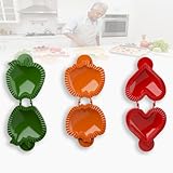 Party Potluck Hand Pie Molds β Easy One-Press Dough Pressers with Fall Apple, Pumpkin & Acorn Shapes for Baking, Holiday Parties (Model B (Heart, Green Apple, Pumpkin))