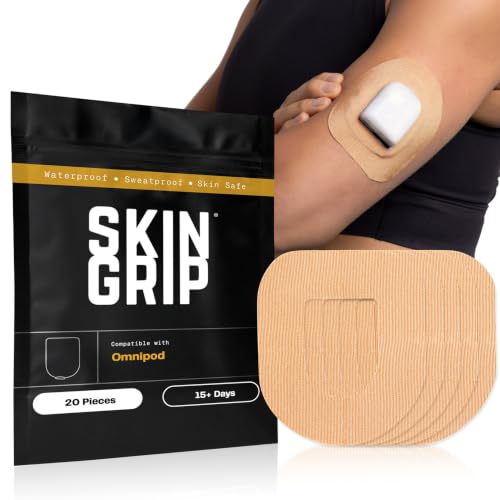 Skin Grip Insulet Omnipod 5 Adhesive Patches, (Also Fits Omni Pod Dash)