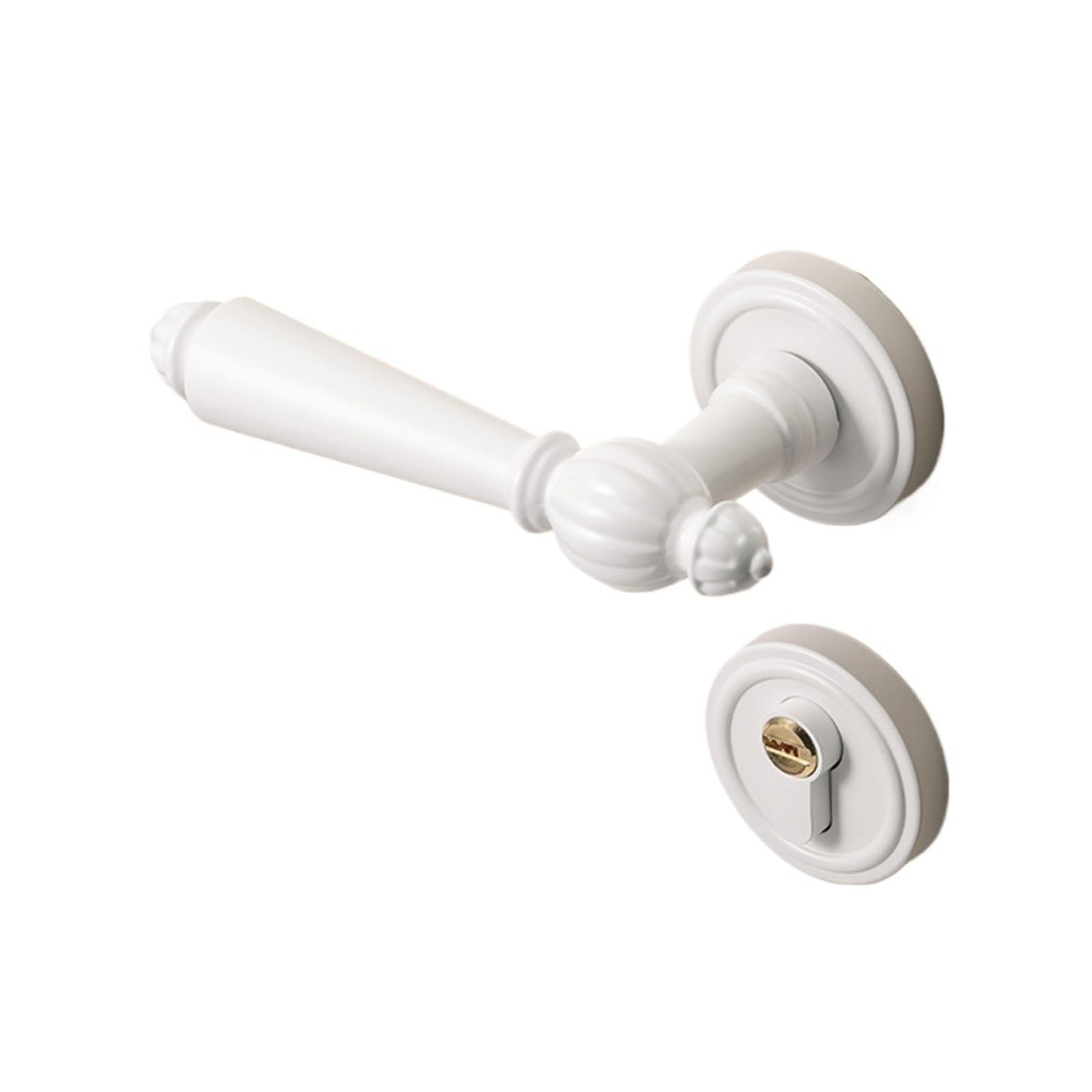 Serrure de porte en bois blanche TQSKA F999-white pour chambre et salon
