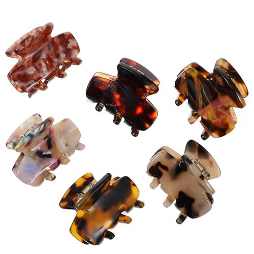 Pinces à cheveux en acétate de cellulose motif écaille de tortue