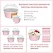 100 Pack 5oz Cupcake Pans with Dome Lids, Disposable Ramekin Cupcake Liners,Reusable Mini Muffin Case Dessert Containers for Birthday Wedding Party - Pink