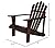 Shine Company Westport Wooden Adirondack Chair, Outdoor Patio Firepit Chairs, Back & Seat Pre-Assembled, Burnt Brown